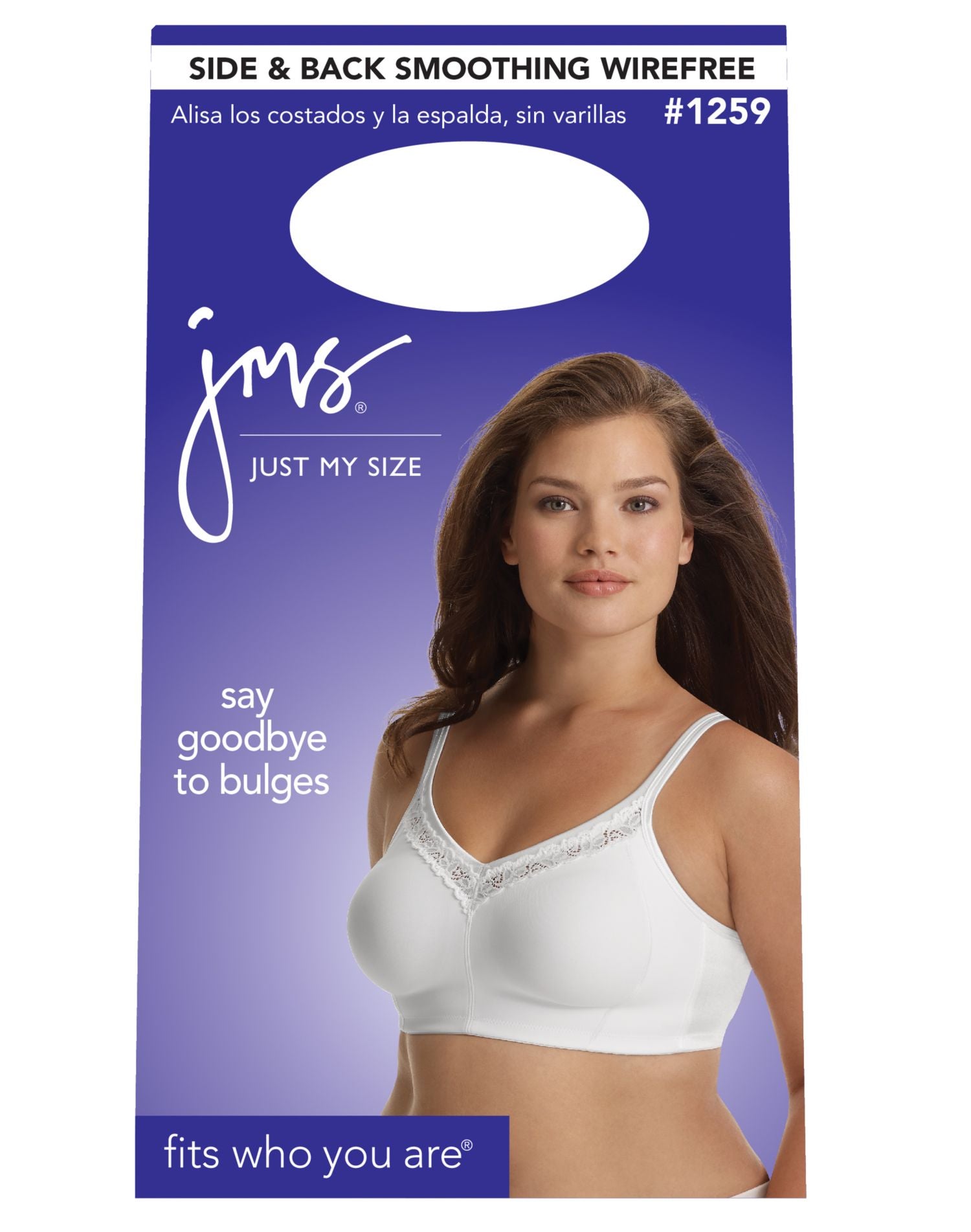 Just My Size 1259 Side and Back Smoothing Wirefree Bra