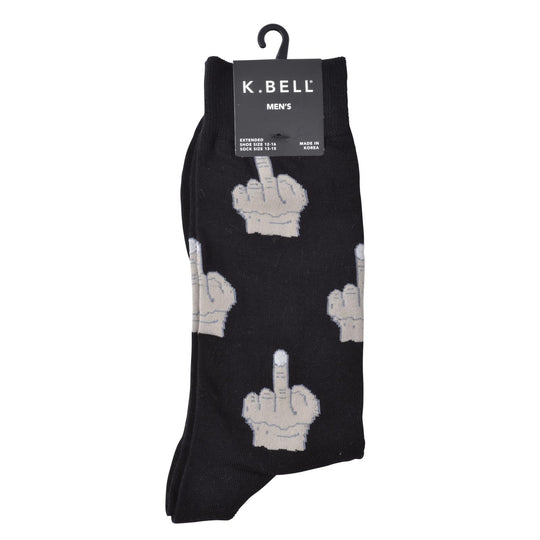 K. Bell Mens Middle Finger Socks