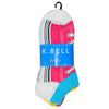 K. Bell Womens 6 Pair Pack No Show Socks