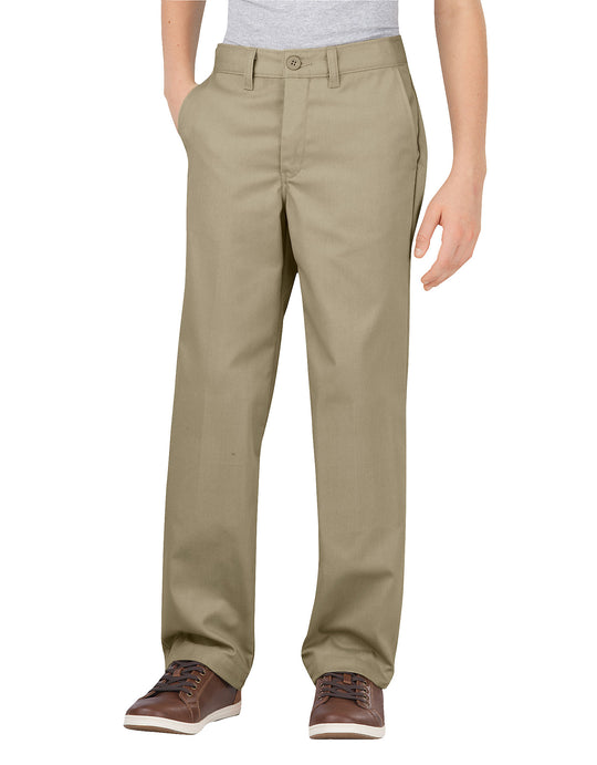 Dickies Boys FlexWaist Classic Fit Straight Leg Ultimate Khaki Pants, 8-20