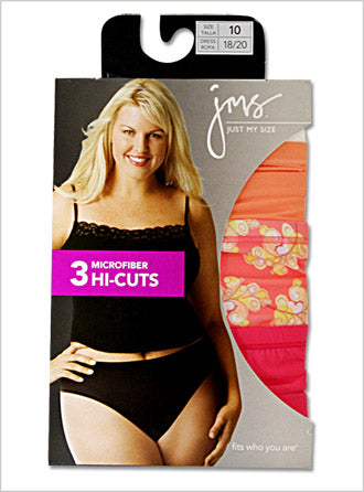Fruit of the Loom Women's 6 Pack Microfiber Hi-Cut Panties, Multi, 6 :  : Fashion