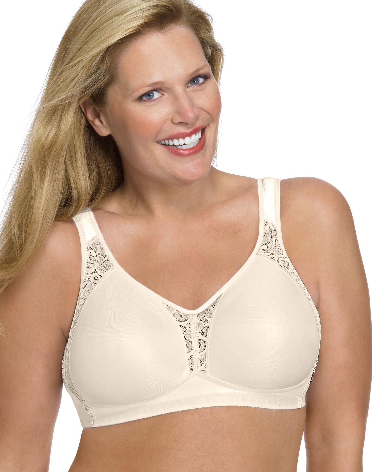 4159B Playtex 18 Hour Active Breathable Comfort Wirefree Bra, Light Beige, SIZE  44C
