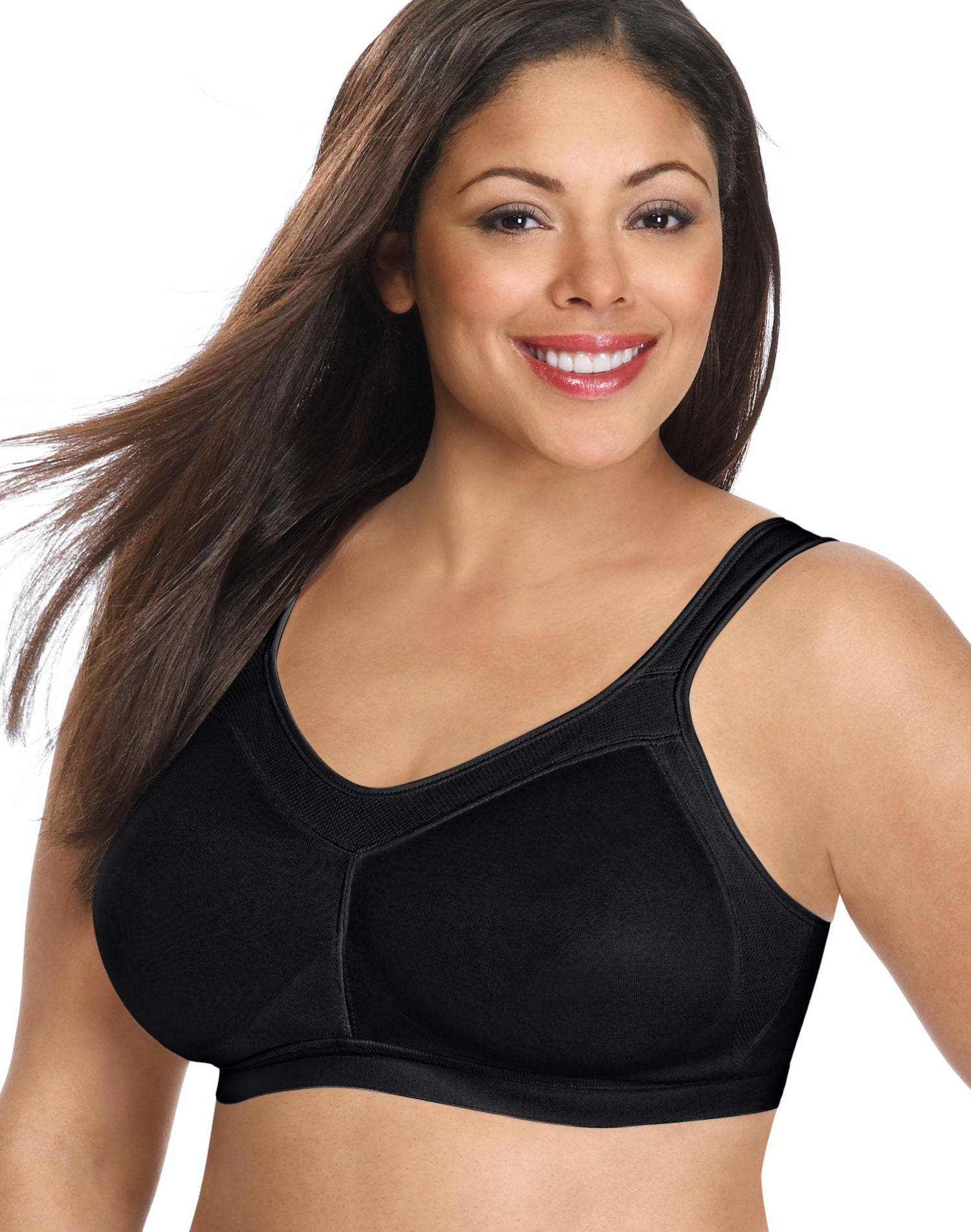  Playtex 18 Hour 4159 Active Breathable Comfort Wirefree Bra  ,Black, 44D : Clothing, Shoes & Jewelry