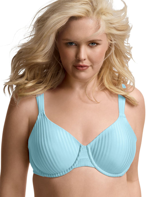 PLAYTEX SECRET PERFECTLY SMOOTHING UNDERWIRE BRA. STYLE: 4747. TAN  STRIPED.