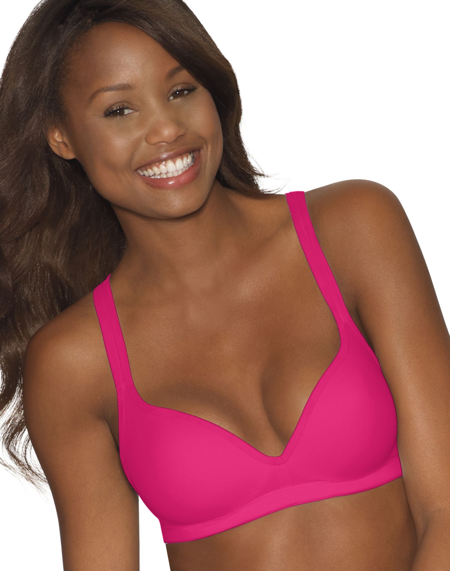 Soft-cup Push-up Bralette - Neon pink - Ladies
