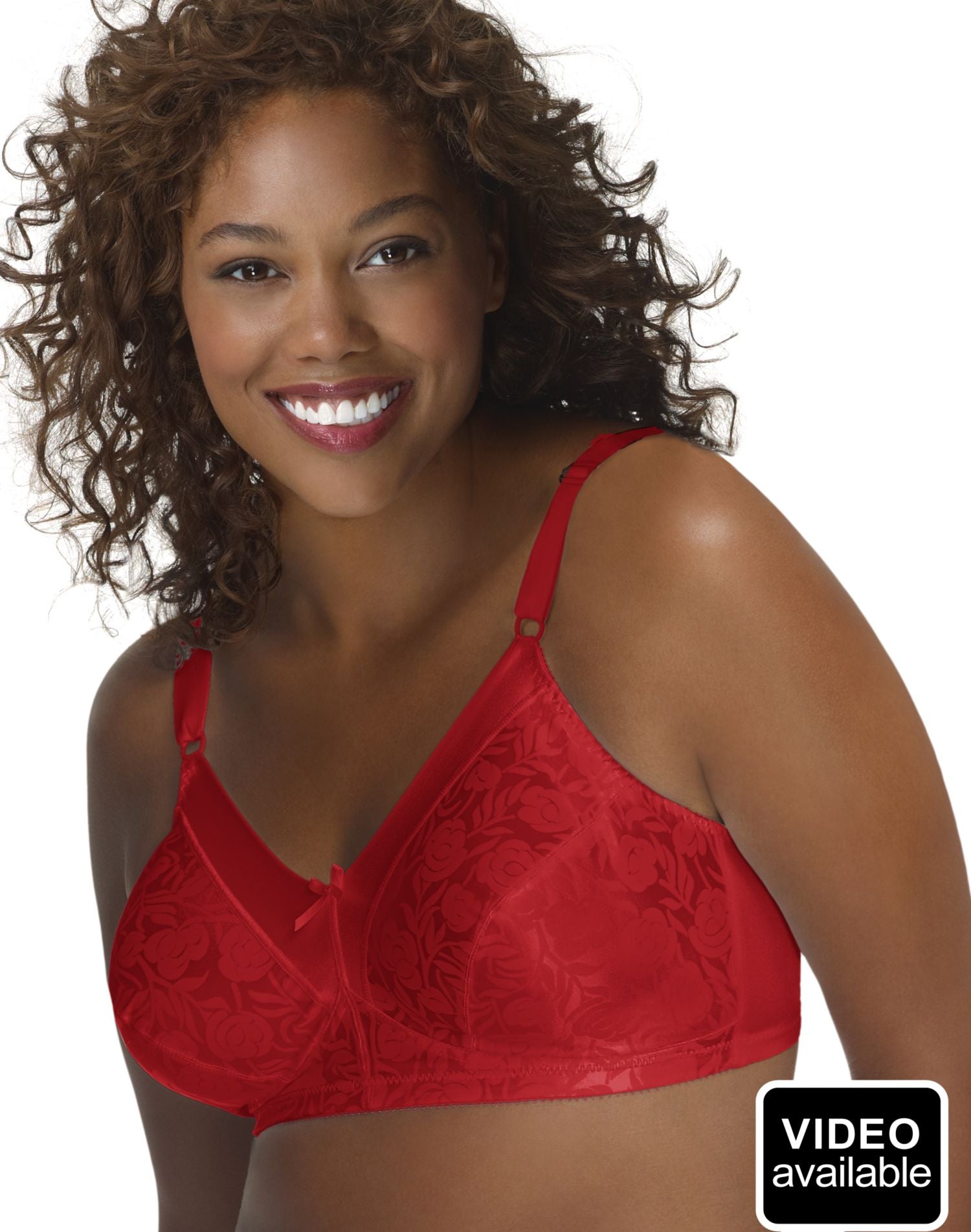JUST MY SIZE Satin Stretch Wirefree (1960) Black, 38DD at  Women's  Clothing store