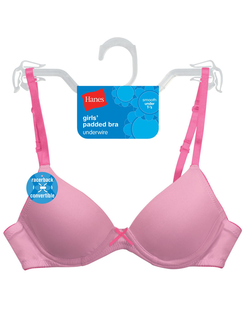 Hanes Girls' Padded Underwire Bra