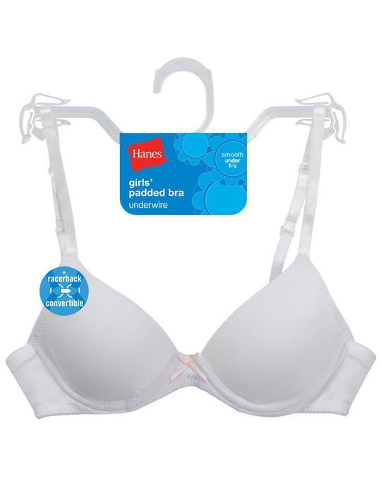 Hanes Girls' Padded Underwire Bra