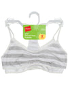 Hanes Girls' Shirred Front Racerback Bralette 2-Pack