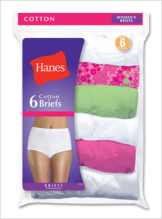 Hanes No Ride Up Cotton Brief (PP40AD) Assorted at  Women's Clothing  store