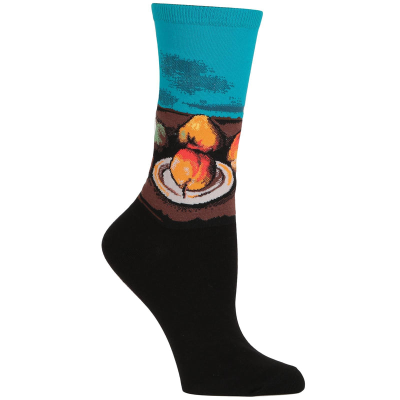 Hot Sox Womens Still Life Plate and Fruit Socks