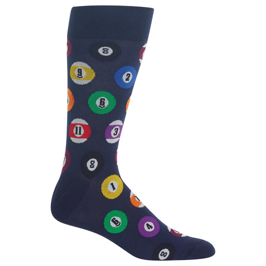 Hot Sox Mens Billiards Crew Socks