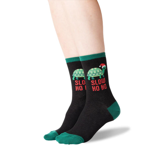 Hot Sox Womens Slow Ho Ho Crew Socks