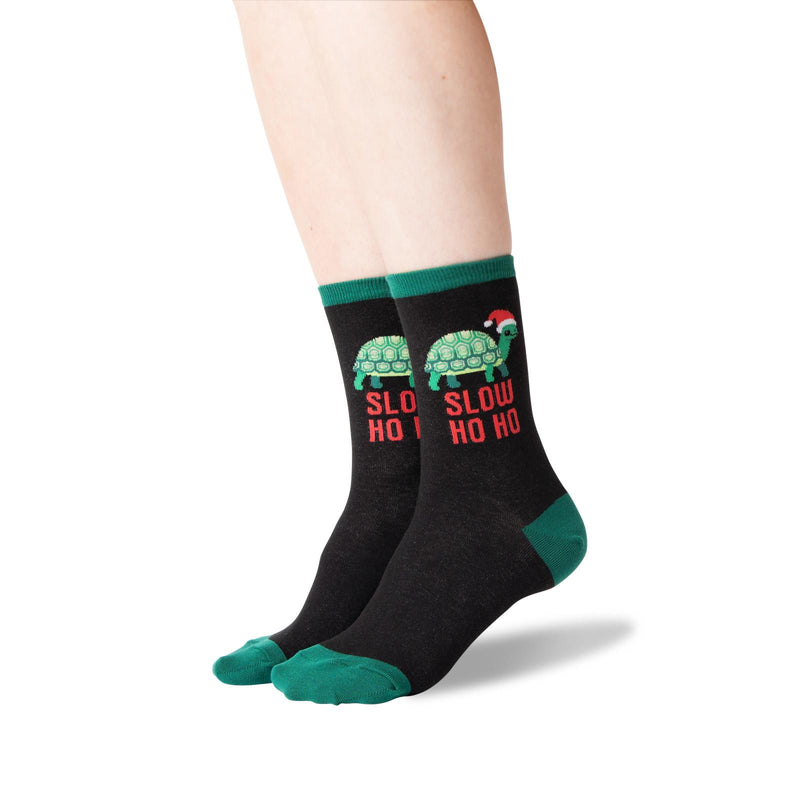 Hot Sox Womens Slow Ho Ho Crew Socks