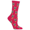 Hot Sox Womens Smart Frenchie Crew Socks