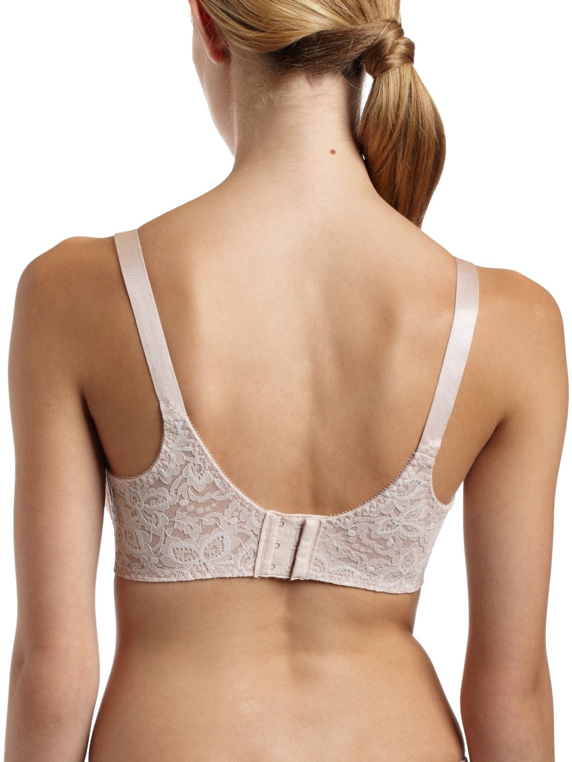Bali Lace 'n Smooth Underwire Bra Womens Seamless Full Coverage Stretch Cup  3432 