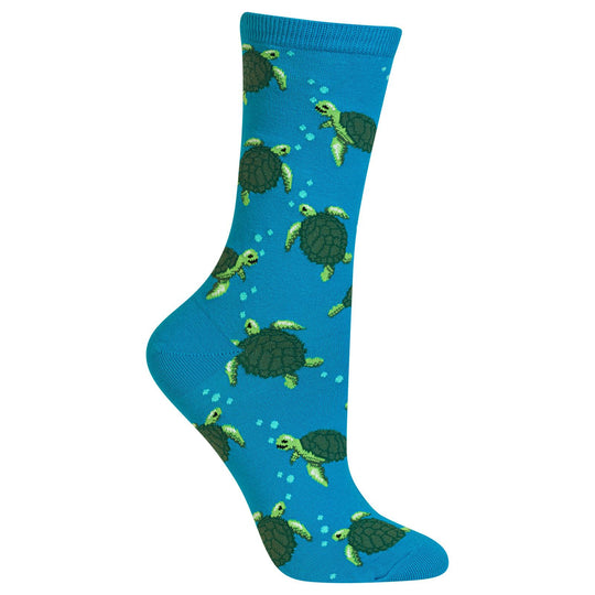 Hot Sox Womens Turtles Crew Socks