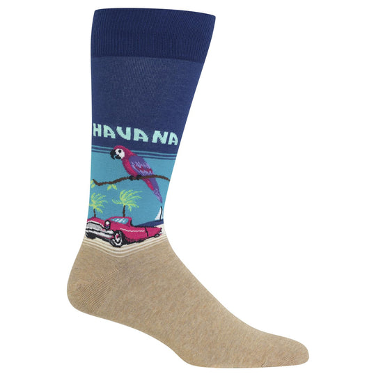 Hot Sox Mens Havana Crew Socks