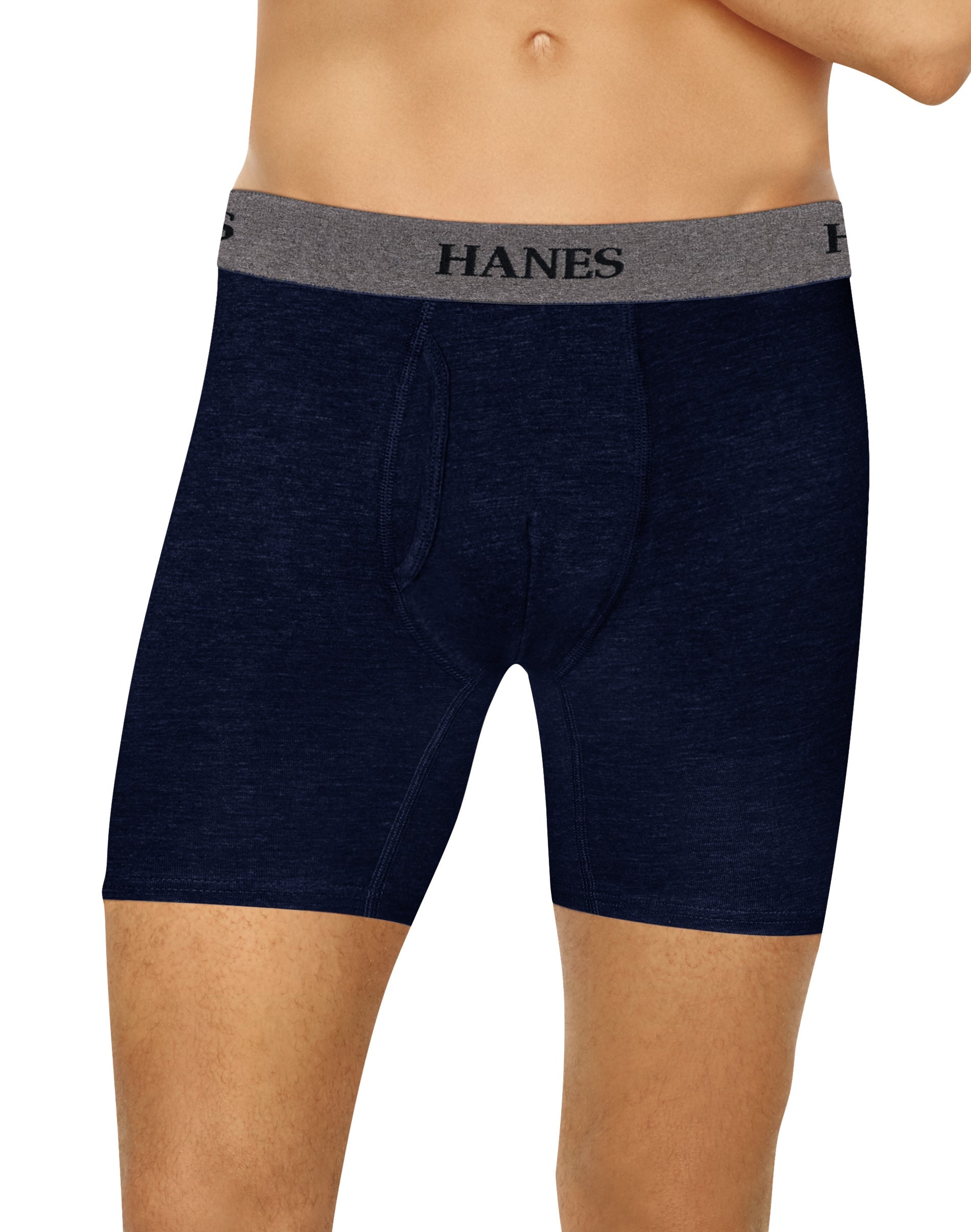 U9BBAX - Hanes Mens Ultimate Cotton Stretch Comfort Flex Fit Boxer Briefs 3- Pack