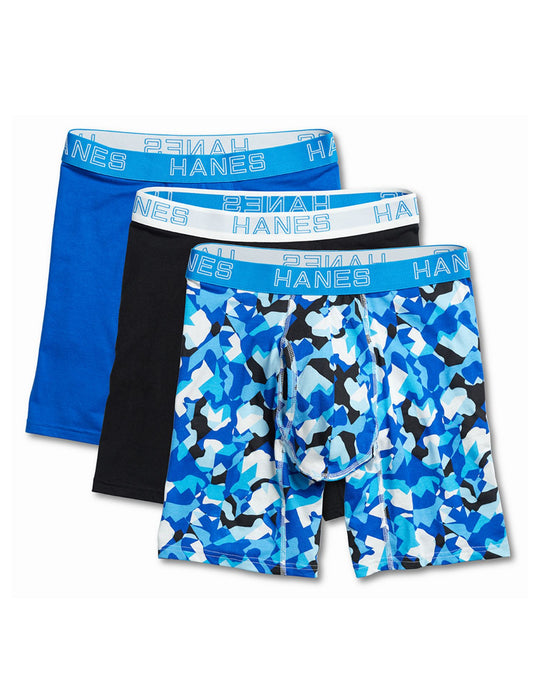 Hanes Ultimate Mens Comfort Flex Fit Cotton/Modal Boxer Briefs 3-Pack
