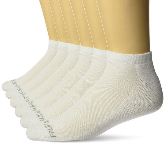 Fruit Of The Loom Mens Cushioned Solid No Show Socks 6 Pair