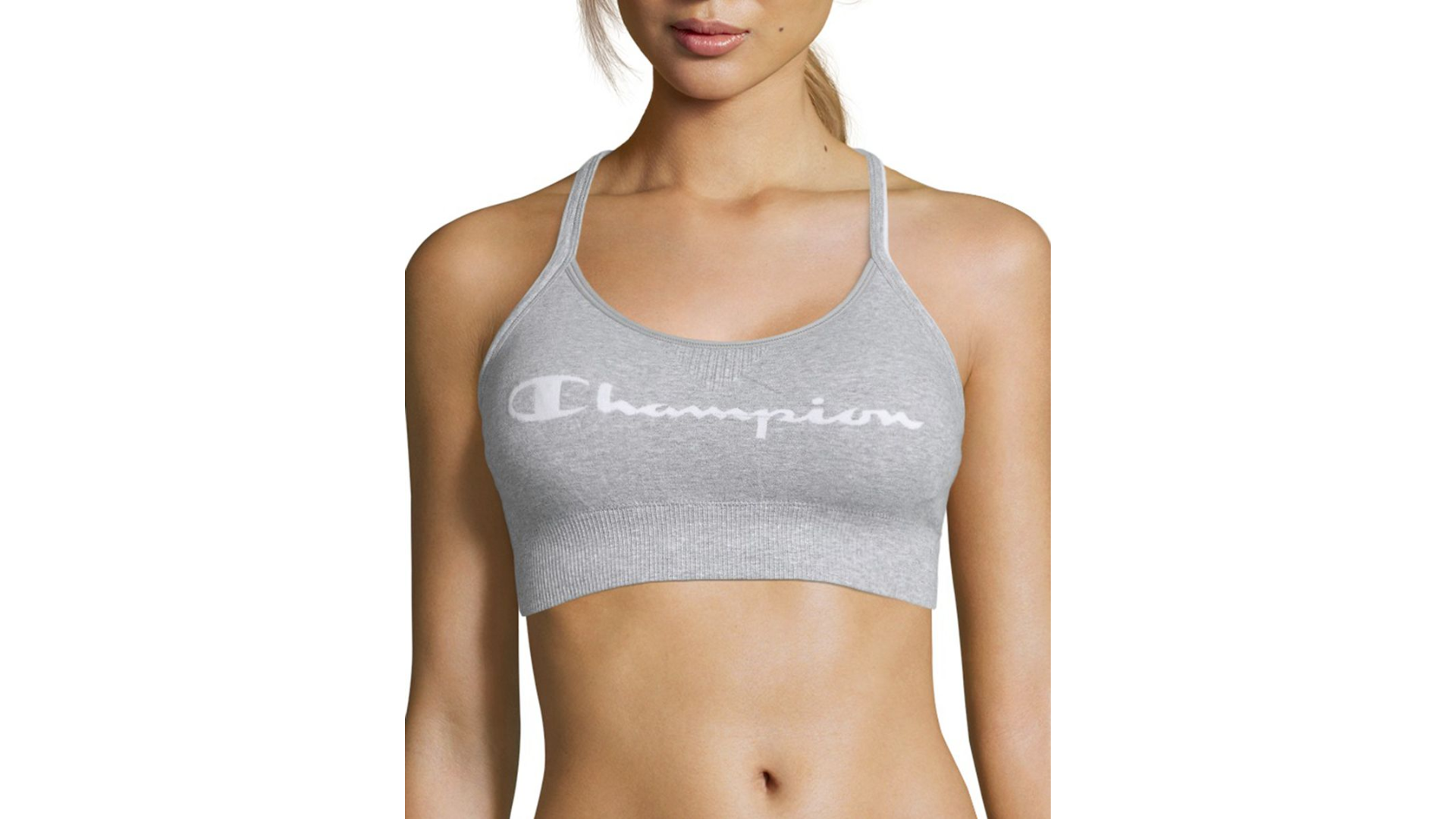 Champion BRA LIGHT SUPPORT - Light support sports bra - white 