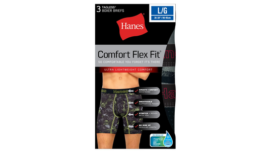 Hanes Mens Comfort Flex Fit Ultra Lightweight Boxer Brief With Comfort Flex Waistband 3-Pack