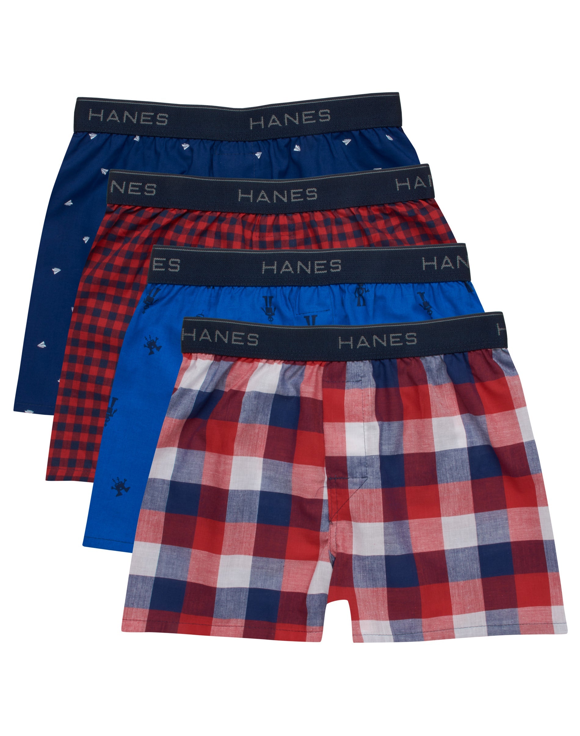 Hanes Men's Value Pack Covered Waistband Boxer Briefs, 6 Pack