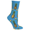 Hot Sox Womens Pineapple Crew Sock