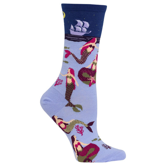 Hot Sox Womens Mermaids Crew Socks