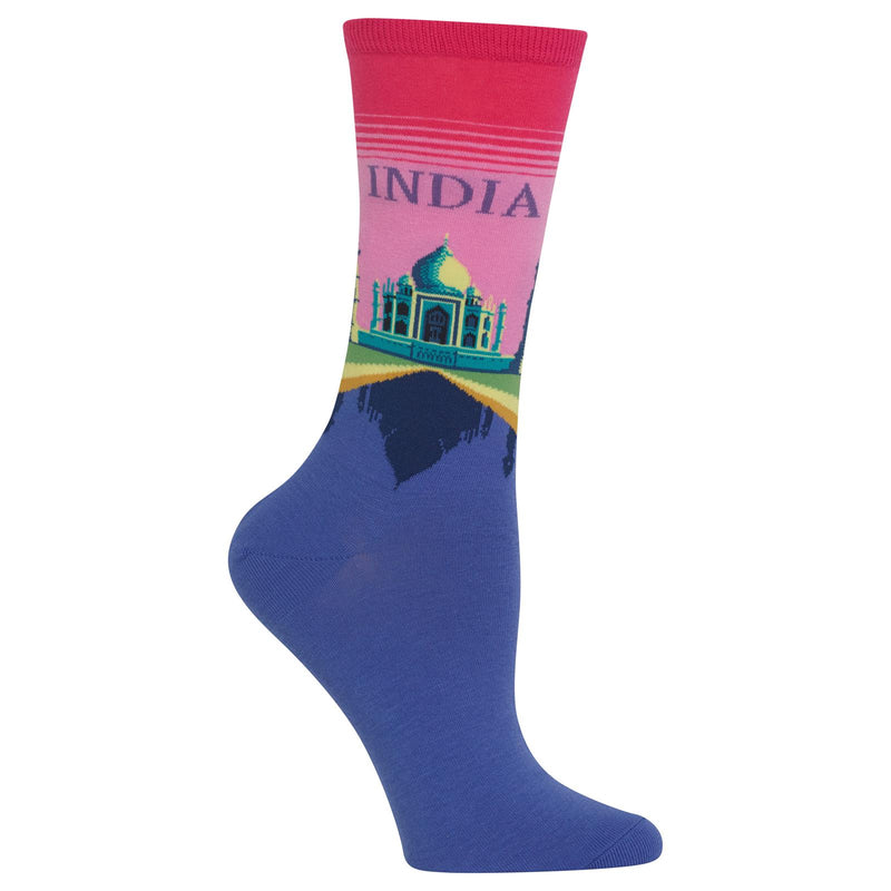 Hot Sox Womens India Crew Socks