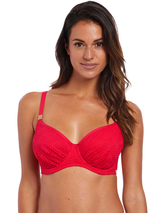 Fantasie Womens Marseille Underwire Gathered Full Cup Bikini Top