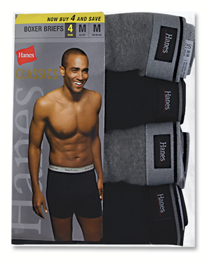 Hanes Classics Men's ComfortFlex Waistband Boxer Briefs 4-Pack