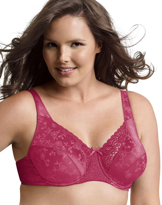 Playtex Women's Secrets Love My Curves Signature Floral Underwire Full  Coverage Bra Us4422