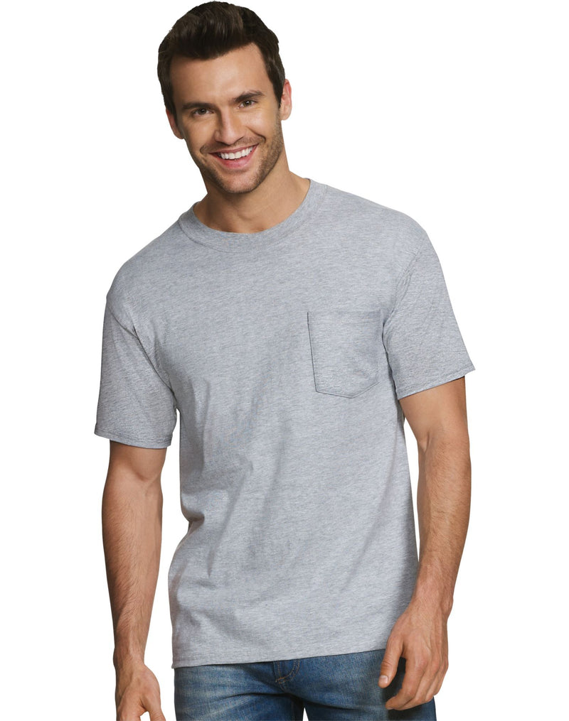 Hanes Mens FreshIQ ComfortSoft Dyed Assorted Pocket T-Shirt 5-Pack