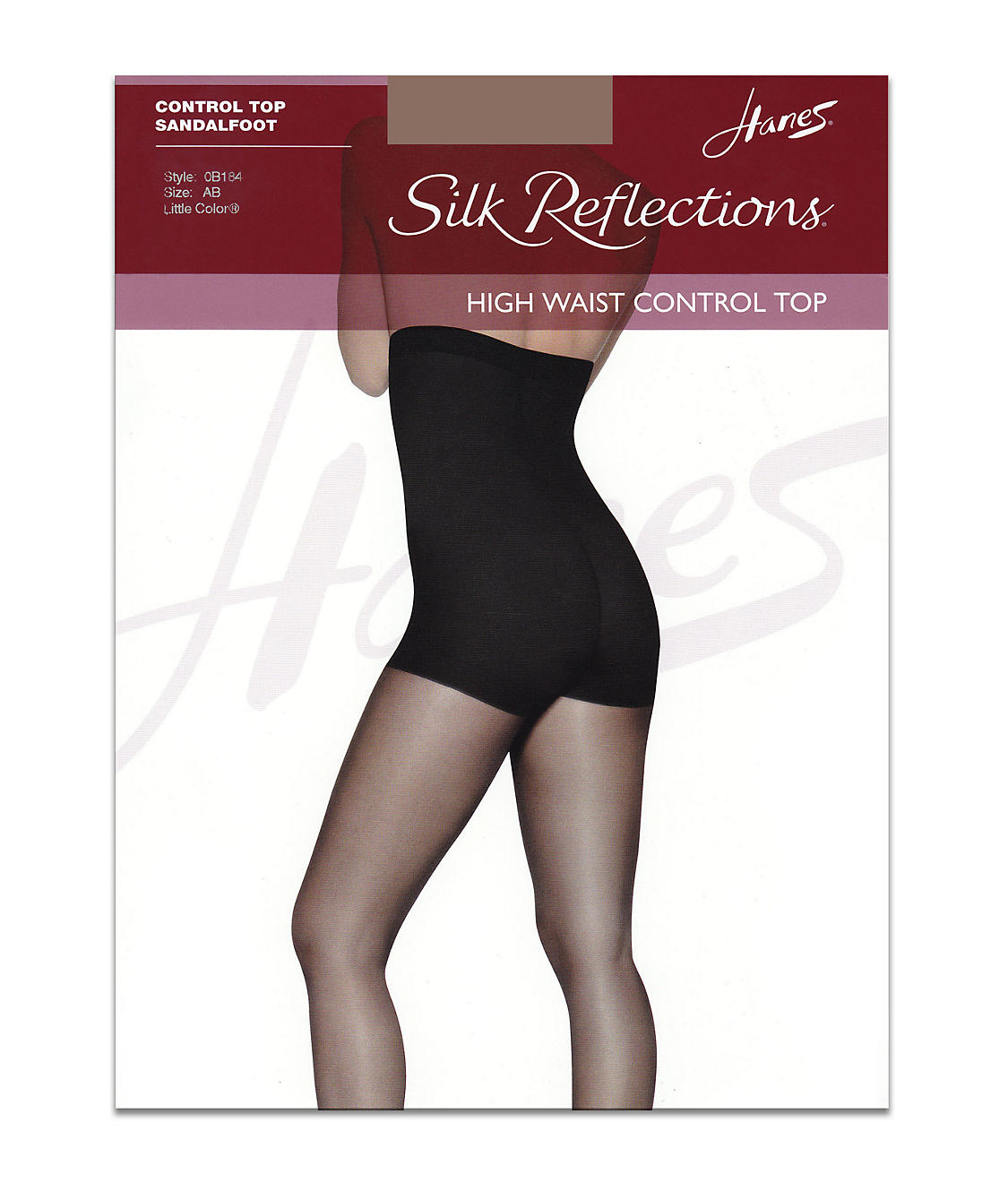 00716 - Hanes Silk Reflections Non-Control Top, Reinforced Toe Pantyhose 1  Pair Pack